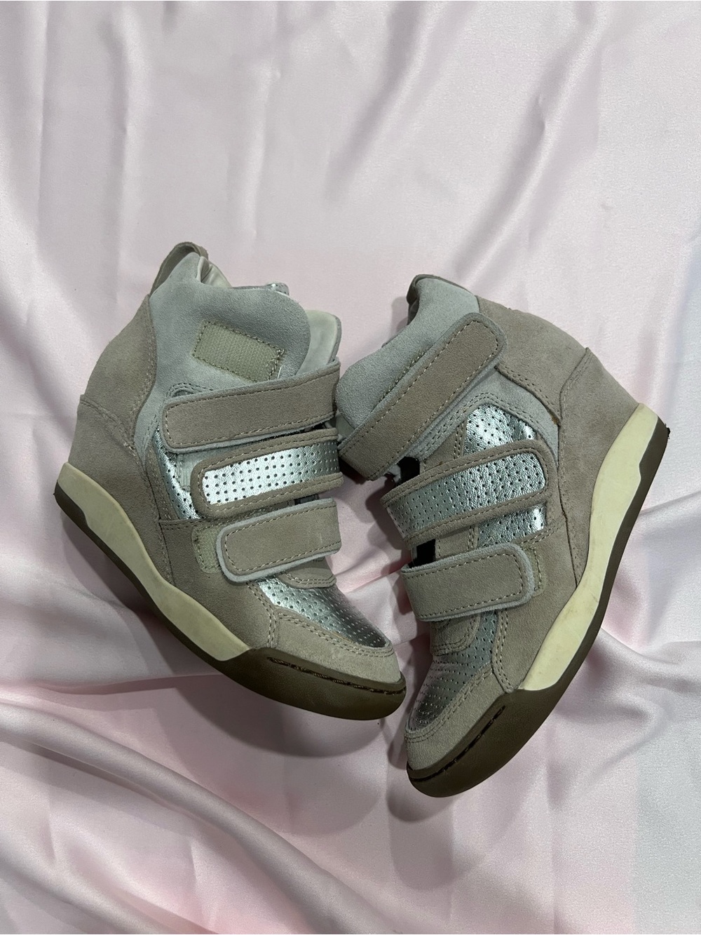 ASH y2k sneaker wedges Light Gray & Silver